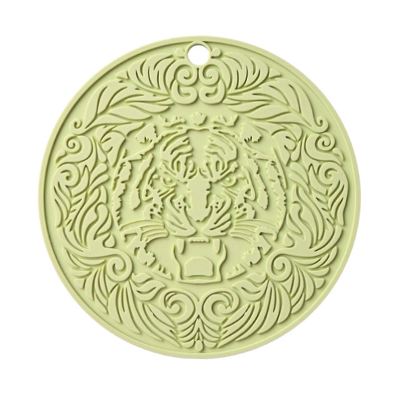 17*17cm Tiger Pattern Round Silicone Heat Resistant Mat Dining Table Placemat 17*17cm Tiger Pattern Round Silicone Heat Resistant Mat Dining Table Placemat